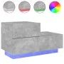 Concrete gray bedside table with LED lights 70x36x40.5 cm by , Nightstands - Ref: Foro24-836780, Price: 74,60 €, Discount: %