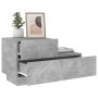 Concrete gray bedside table with LED lights 70x36x40.5 cm by , Nightstands - Ref: Foro24-836780, Price: 75,58 €, Discount: %