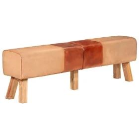 Turnbank aus echtem Leder und braunem Canvas 160 cm von , Ess- und Küchenbänke - Ref: Foro24-356385, Preis: 189,70 €, Rabatt: %