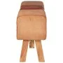 Gym bench genuine leather and brown canvas 160 cm by , Dining and kitchen benches - Ref: Foro24-356385, Price: 189,70 €, Disc...