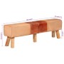 Turnbank aus echtem Leder und braunem Canvas 160 cm von , Ess- und Küchenbänke - Ref: Foro24-356385, Preis: 196,18 €, Rabatt: %