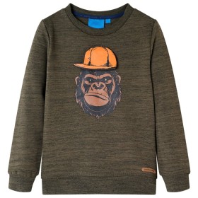 Sudadera infantil caqui oscuro melange 104 de , Camisetas para niños - Ref: Foro24-13205, Precio: 11,35 €, Descuento: %