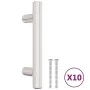 Cabinet handles 10 pcs silver stainless steel 64 mm by , Cabinet knobs and handles - Ref: Foro24-155348, Price: 13,27 €, Disc...