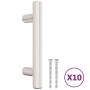 Tiradores para armarios 10 uds acero inoxidable plateado 64 mm de , Pomos y picaportes de armarios - Ref: Foro24-155348, Prec...