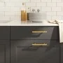 Schrankgriffe 10 Stück goldfarbener Edelstahl 96 mm von , Schrankknöpfe und Griffe - Ref: Foro24-155357, Preis: 14,81 €, Raba...