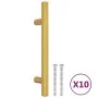 Schrankgriffe 10 Stück goldfarbener Edelstahl 96 mm von , Schrankknöpfe und Griffe - Ref: Foro24-155357, Preis: 14,81 €, Raba...