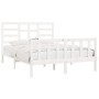 Estructura de cama sin colchón madera maciza de pino 160x200 cm