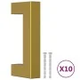 Cabinet handles 10 pcs gold stainless steel 64 mm by , Cabinet knobs and handles - Ref: Foro24-155388, Price: 20,44 €, Discou...