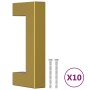 Tiradores para armarios 10 uds acero inoxidable dorado 64 mm de , Pomos y picaportes de armarios - Ref: Foro24-155388, Precio...