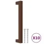 Tiradores para armarios 10 uds acero inoxidable bronce 160 mm de , Pomos y picaportes de armarios - Ref: Foro24-155407, Preci...