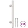 Tiradores para armarios 10 uds acero inoxidable plateado 96 mm de , Pomos y picaportes de armarios - Ref: Foro24-155413, Prec...