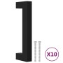 Tiradores para armarios 10 uds acero inoxidable negro 96 mm de , Pomos y picaportes de armarios - Ref: Foro24-155397, Precio:...