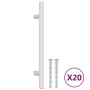 Tiradores para armarios 20 uds acero inoxidable plateado 128 mm de , Pomos y picaportes de armarios - Ref: Foro24-3203589, Pr...