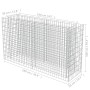 Gabionenbett aus Stahl 180x50x100 cm von vidaXL, Töpfe und Pflanzgefäße - Ref: Foro24-143558, Preis: 120,78 €, Rabatt: %