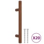 Tiradores para armarios 20 uds acero inoxidable bronce 96 mm de , Pomos y picaportes de armarios - Ref: Foro24-3203612, Preci...
