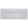 Lavabo encastrado de cerámica blanco 101x39,5x18,5 cm