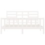 Estructura de cama sin colchón madera maciza blanca 200x200 cm