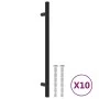 Tiradores para armarios 10 uds acero inoxidable negro 192 mm de , Pomos y picaportes de armarios - Ref: Foro24-3203627, Preci...