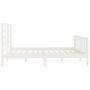 Estructura de cama sin colchón madera maciza blanca 200x200 cm
