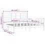 Estructura de cama sin colchón madera maciza blanca 200x200 cm