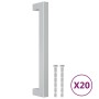 Tiradores para armarios 20 uds acero inoxidable plateado 160 mm de , Pomos y picaportes de armarios - Ref: Foro24-3203638, Pr...