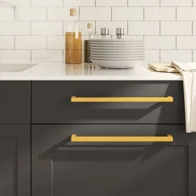 Schrankgriffe 10 Stück goldfarbener Edelstahl 320 mm von , Schrankknöpfe und Griffe - Ref: Foro24-3203673, Preis: 35,89 €, Ra...
