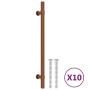 Tiradores para armarios 10 uds acero inoxidable bronce 192 mm de , Pomos y picaportes de armarios - Ref: Foro24-3203715, Prec...