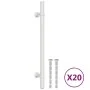 Cabinet handles 20 pcs silver stainless steel 160 mm by , Cabinet knobs and handles - Ref: Foro24-3203686, Price: 48,55 €, Di...
