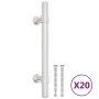 Tiradores para armarios 20 uds acero inoxidable plateado 96 mm de , Pomos y picaportes de armarios - Ref: Foro24-3203684, Pre...