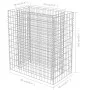 Gabionenbett aus Stahl 90x50x100 cm von vidaXL, Töpfe und Pflanzgefäße - Ref: Foro24-143568, Preis: 62,92 €, Rabatt: %