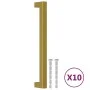 Schrankgriffe 10 Stück goldfarbener Edelstahl 192 mm von , Schrankknöpfe und Griffe - Ref: Foro24-3203671, Preis: 26,69 €, Ra...