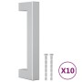 Tiradores para armarios 10 uds acero inoxidable plateado 96 mm de , Pomos y picaportes de armarios - Ref: Foro24-155381, Prec...