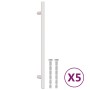 Tiradores para armarios 5 uds acero inoxidable plateado 192 mm de , Pomos y picaportes de armarios - Ref: Foro24-155352, Prec...
