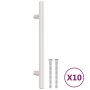 Tiradores para armarios 10 uds acero inoxidable plateado 128 mm de , Pomos y picaportes de armarios - Ref: Foro24-155350, Pre...