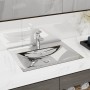 Silbernes Keramikwaschbecken mit Überlauf 60x46x16 cm von vidaXL, Sinkt - Ref: Foro24-143502, Preis: 75,98 €, Rabatt: %