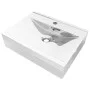 Lavabo con rebosadero cerámica plateado 60x46x16 cm de vidaXL, Lavabos - Ref: Foro24-143502, Precio: 75,09 €, Descuento: %