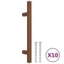 Griffe für 10 Stück Schränke aus Edelstahl Bronze 96 mm von , Schrankknöpfe und Griffe - Ref: Foro24-155373, Preis: 21,01 €, ...