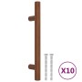 Griffe für 10 Stück Schränke aus Edelstahl Bronze 96 mm von , Schrankknöpfe und Griffe - Ref: Foro24-155373, Preis: 21,55 €, ...