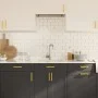 Cabinet handles 10 units stainless steel golden 128 mm by , Cabinet knobs and handles - Ref: Foro24-155390, Price: 22,07 €, D...