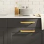 Cabinet handles 5 pcs stainless steel golden 192 mm by , Cabinet knobs and handles - Ref: Foro24-155392, Price: 17,11 €, Disc...