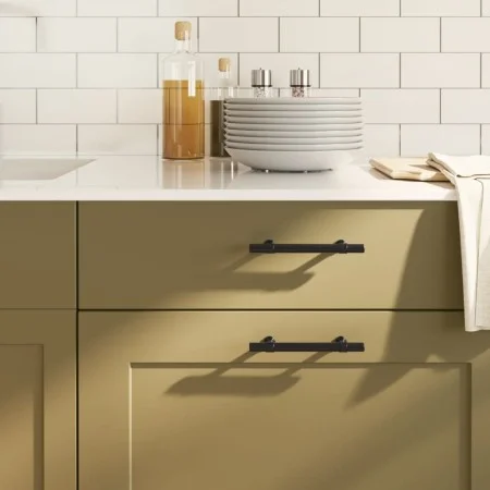 Cabinet handles 10 units stainless steel black 96 mm by , Cabinet knobs and handles - Ref: Foro24-155421, Price: 22,53 €, Dis...