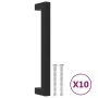 Tiradores para armarios 10 uds acero inoxidable negro 160 mm de , Pomos y picaportes de armarios - Ref: Foro24-155399, Precio...