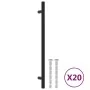 Tiradores para armarios 20 uds acero inoxidable negro 224 mm de , Pomos y picaportes de armarios - Ref: Foro24-3203608, Preci...
