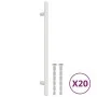 Tiradores para armarios 20 uds acero inoxidable plateado 192 mm de , Pomos y picaportes de armarios - Ref: Foro24-3203591, Pr...