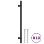 Tiradores para armarios 10 uds acero inoxidable negro 224 mm de , Pomos y picaportes de armarios - Ref: Foro24-3203712, Preci...