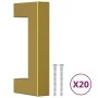 Cabinet handles 20 units stainless steel golden 64 mm by , Cabinet knobs and handles - Ref: Foro24-3203643, Price: 34,00 €, D...