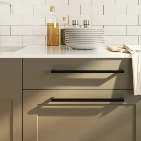 Cabinet handles 20 pcs black stainless steel 320 mm by , Cabinet knobs and handles - Ref: Foro24-3203657, Price: 64,08 €, Dis...