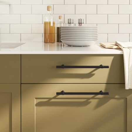 Cabinet handles 20 pcs stainless steel black 192 mm by , Cabinet knobs and handles - Ref: Foro24-3203695, Price: 41,43 €, Dis...