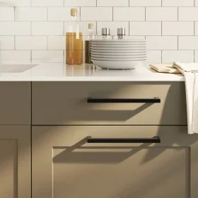 Cabinet handles 10 pcs stainless steel black 224 mm by , Cabinet knobs and handles - Ref: Foro24-3203676, Price: 28,58 €, Dis...