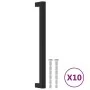 Cabinet handles 10 pcs stainless steel black 224 mm by , Cabinet knobs and handles - Ref: Foro24-3203676, Price: 29,12 €, Dis...